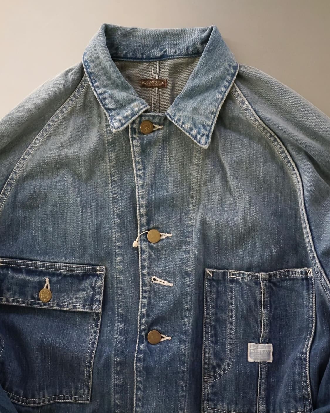 <새제품> 캐피탈 12oz 데님 체로키 커버올 프로세싱 상품이미지3