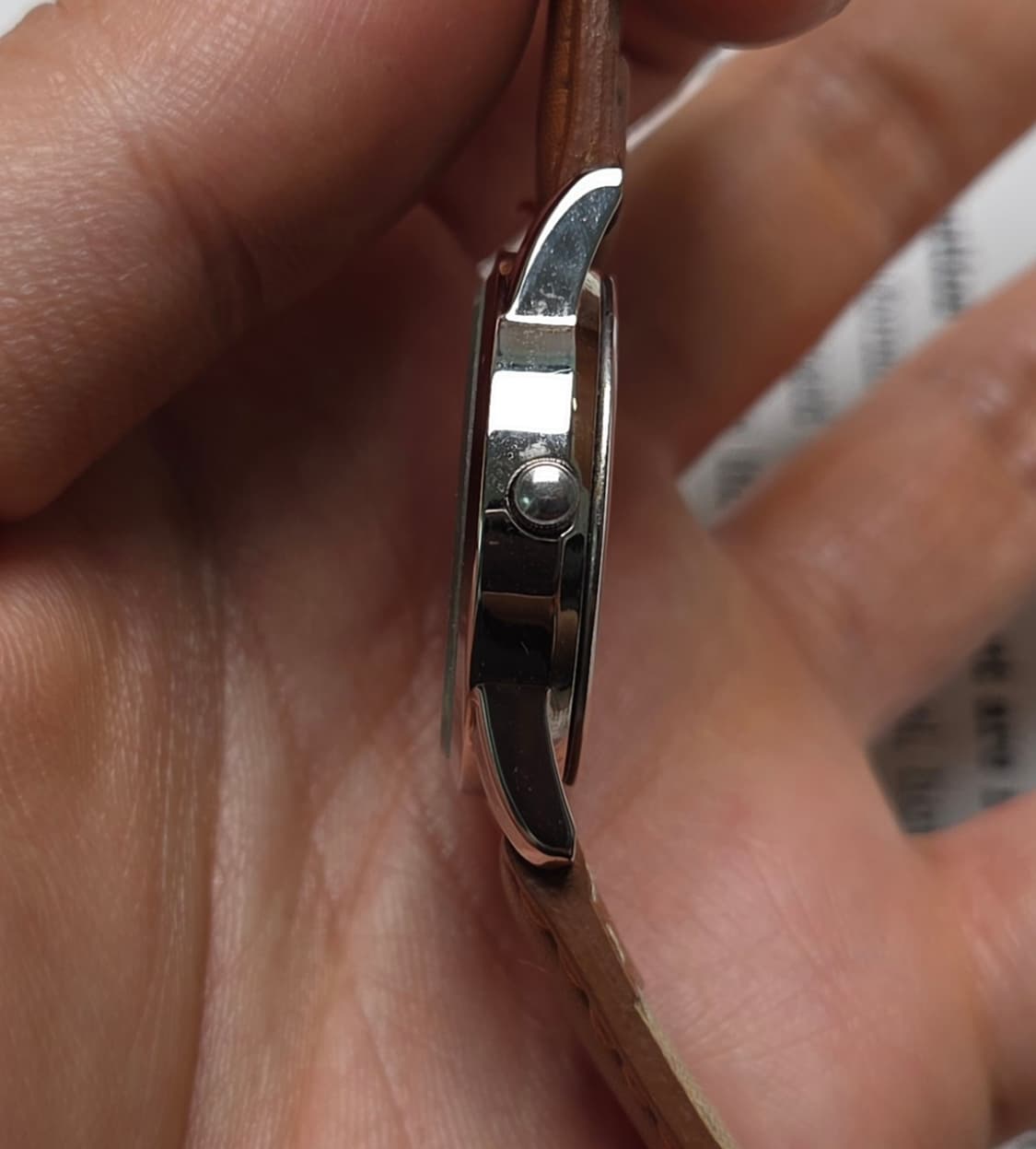 빈티지 로만손 아델 블랙로만 슬림쿼츠 드레스워치 여성용 상품이미지5