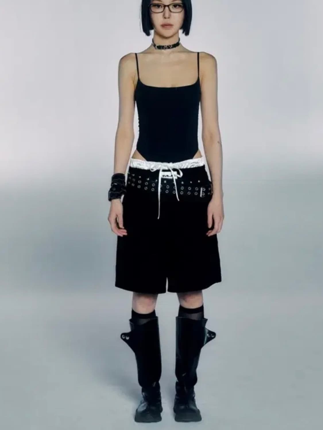 MLK logo satin pants black 상품이미지5