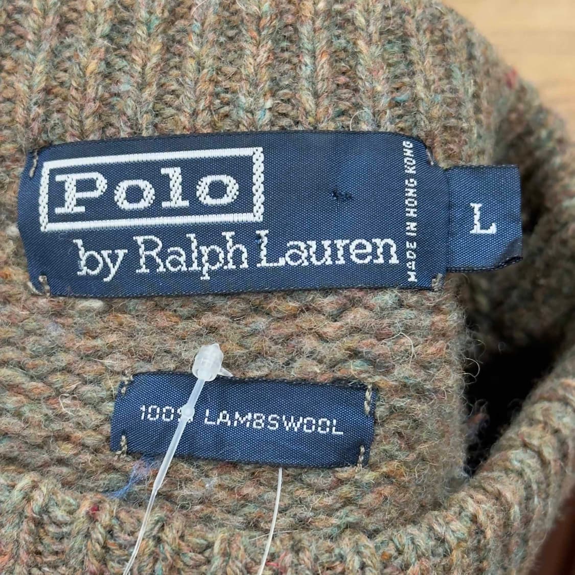 90s 폴로 랄프로렌 가죽 패치 램스울 니트 상품이미지4