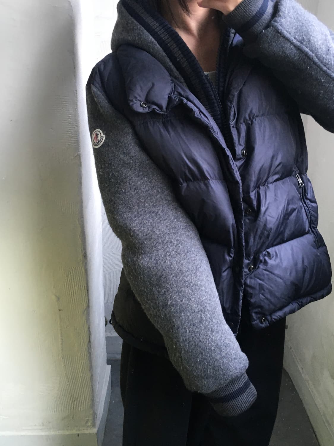 Moncler 몽클레어 그레이 니트 패딩 상품이미지1