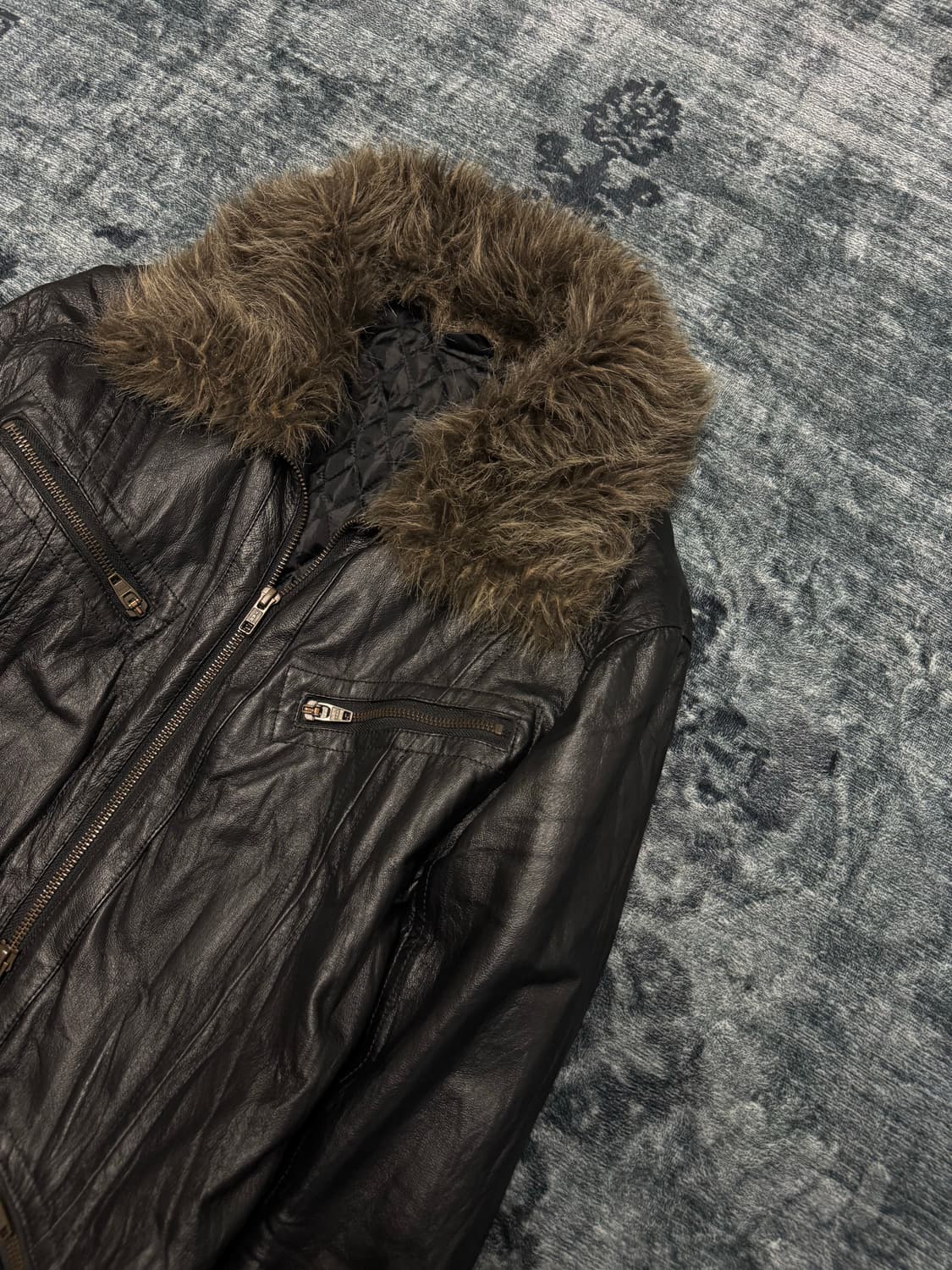 Jackrose 00s archive leather wolf jacket 상품이미지3