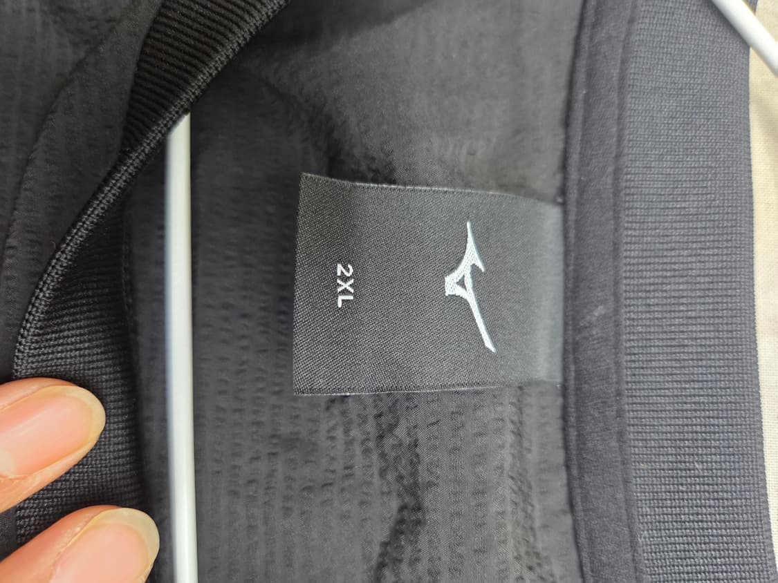 미즈노 블랙 시어서커 반팔 티셔츠 110 상품이미지3