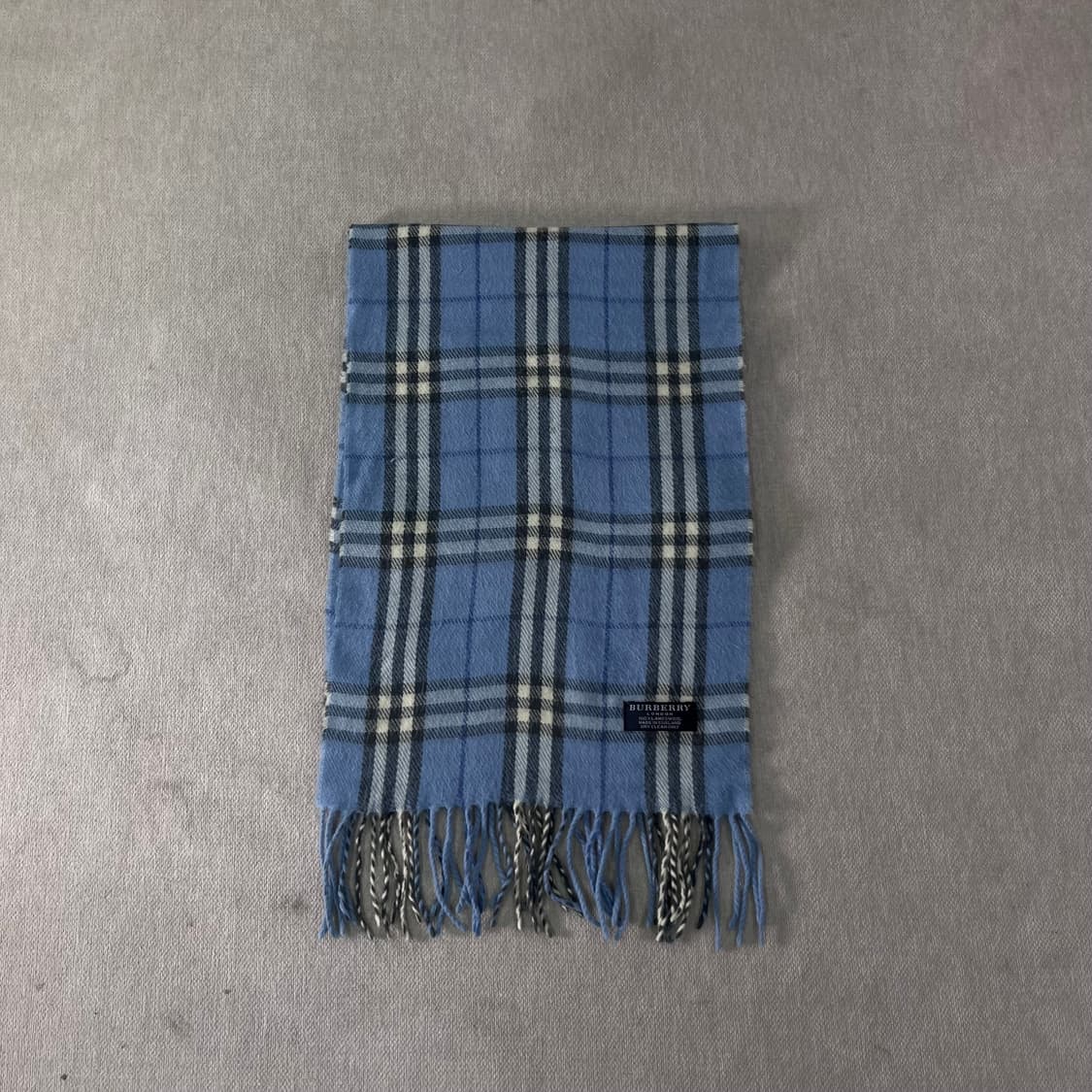 버버리 노바체크 램스울 스카이블루 머플러  상품이미지2