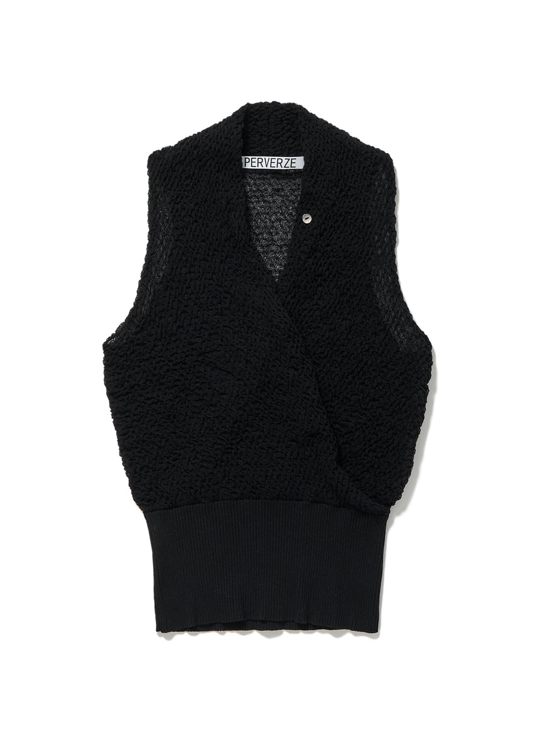 [F]퍼버즈 26ss Shirring 시어 니트/블랙 상품이미지2