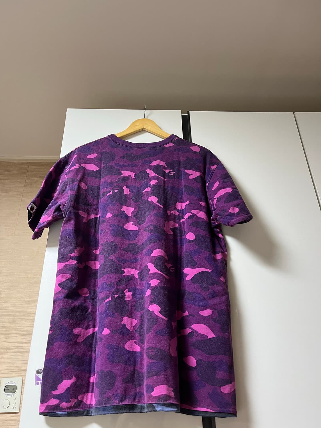 [L] 베이프 2000s OG 퍼플 네이비 카모 반팔 티셔츠 상품이미지2