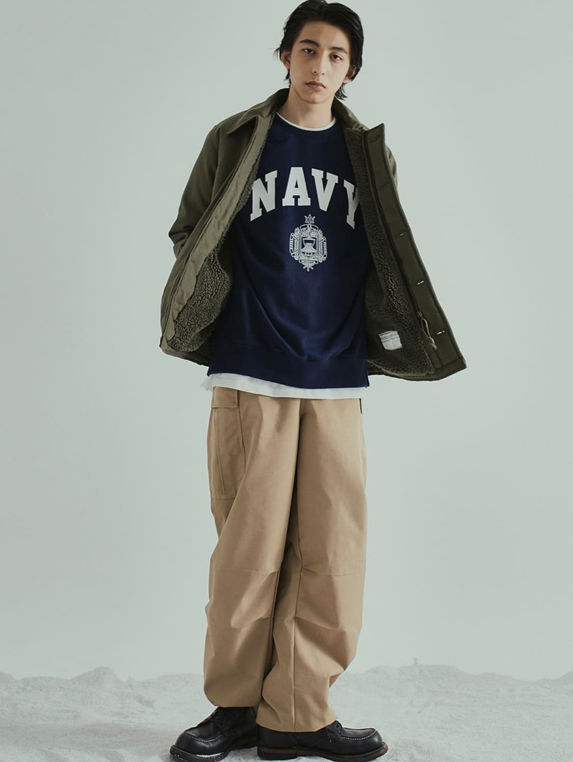 유니폼브릿지 US NAVY 맨투맨 스웻셔츠 네이비 M 상품이미지4