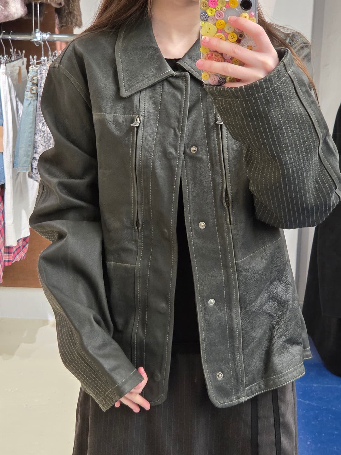 Earl Jean 램스킨 Italy 이태리 레더자켓 상품이미지1