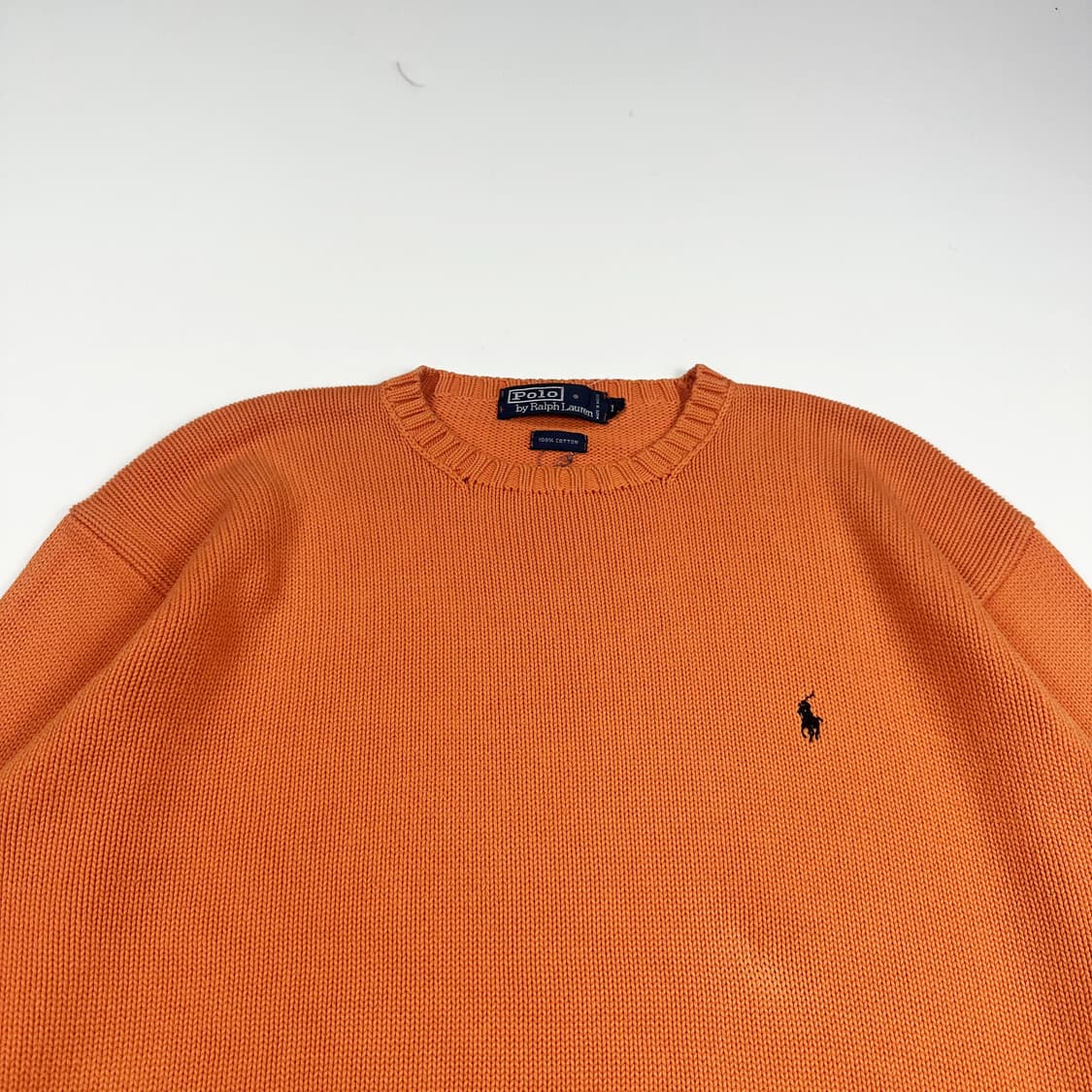 폴로 랄프로렌 클래식 빈티지 코튼 니트 오렌지 L 상품이미지2