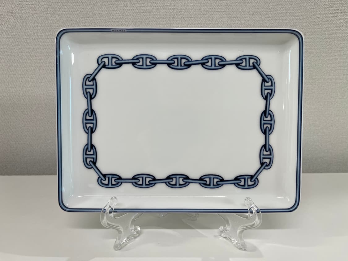 에르메스 샹달 블루 스퀘어 플레이트 1P HERMES 상품이미지2