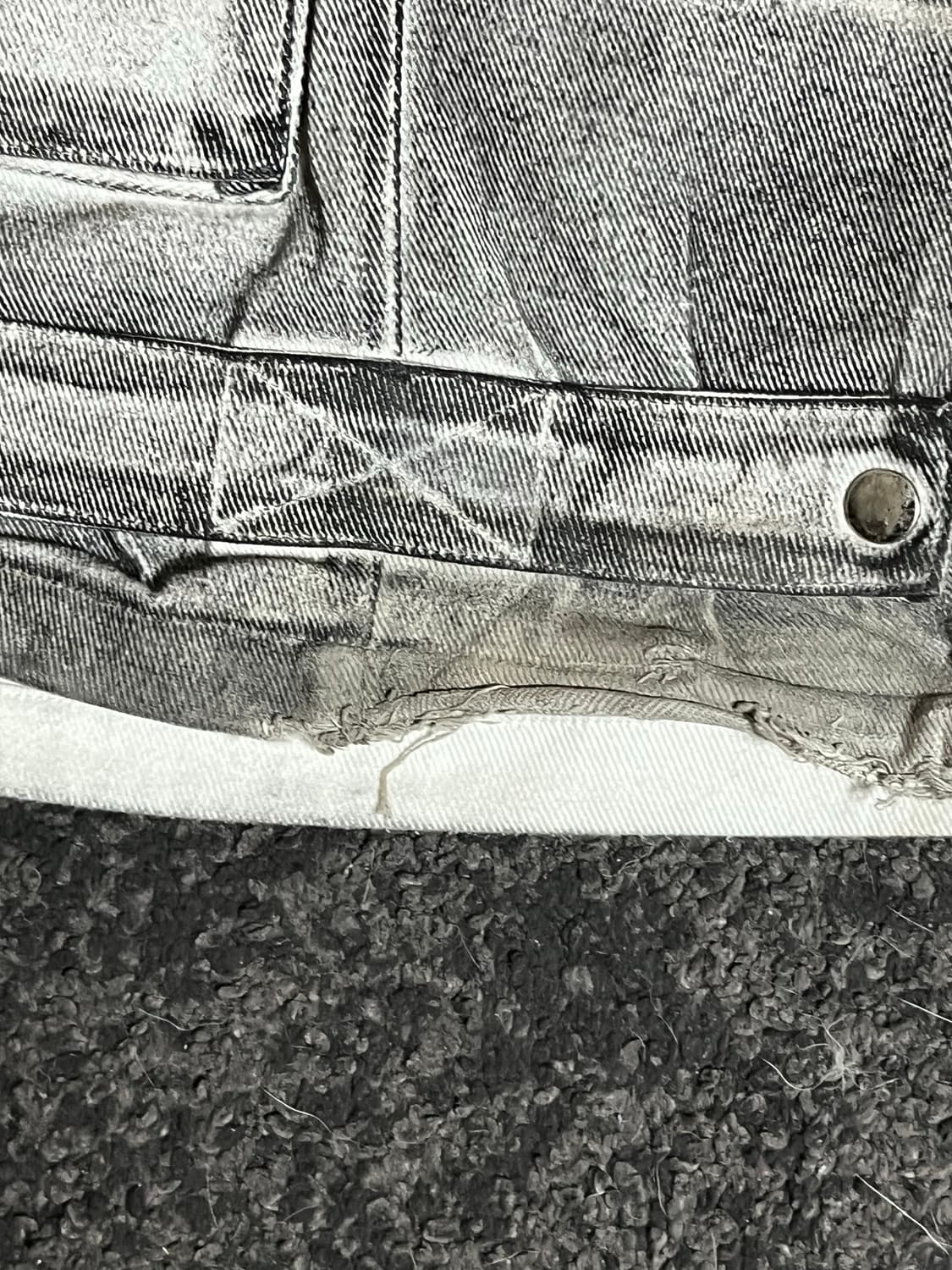 Project gr 페인티드 데님 카고 더티 화이트 3사이즈 상품이미지4