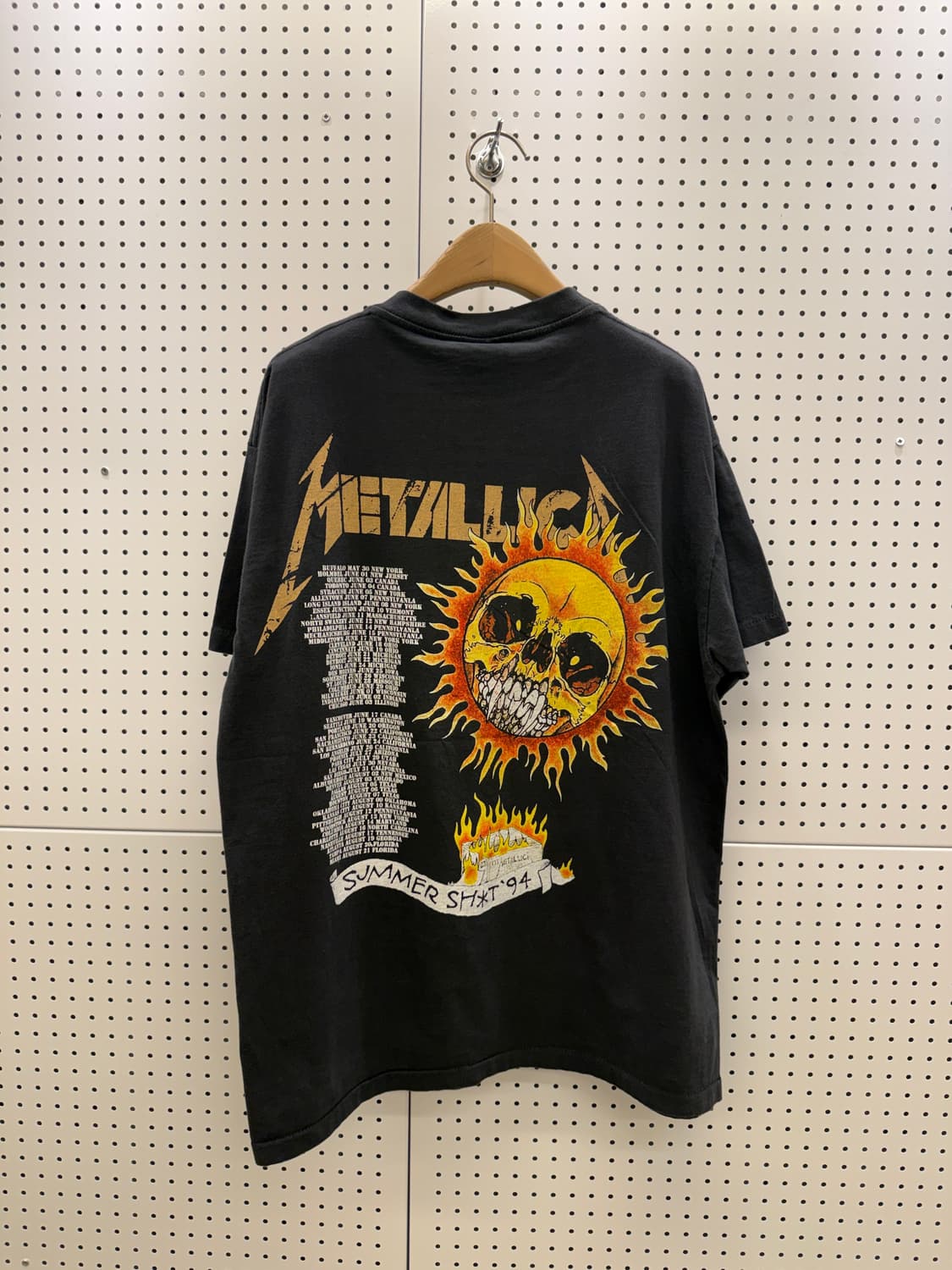 빈티지 메탈리카 Flaming Skull 반팔 티셔츠 U1599 상품이미지3