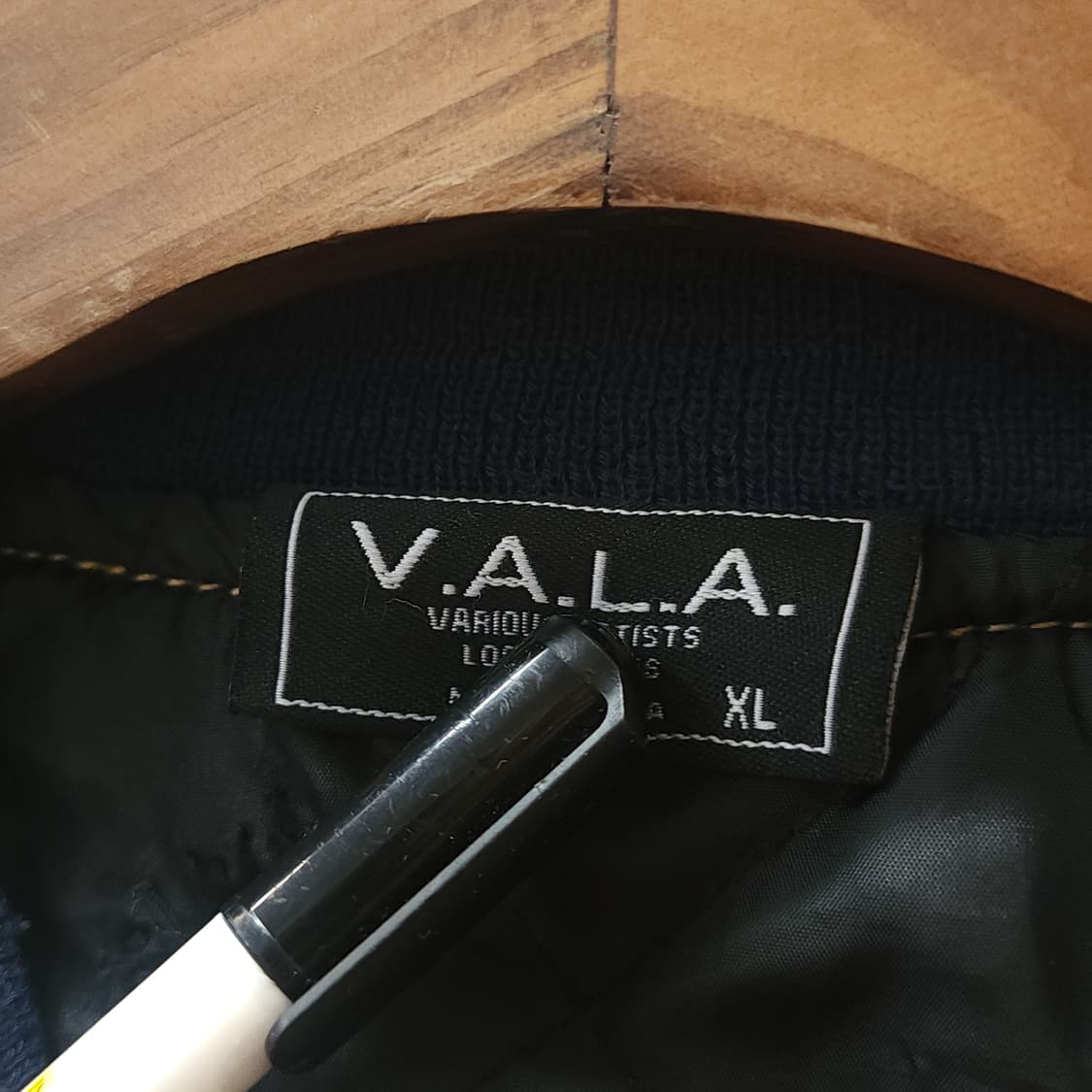 90s 빈티지 데님 바시티 자켓 블루종 봄버 자켓 팔 져지 xl 상품이미지7