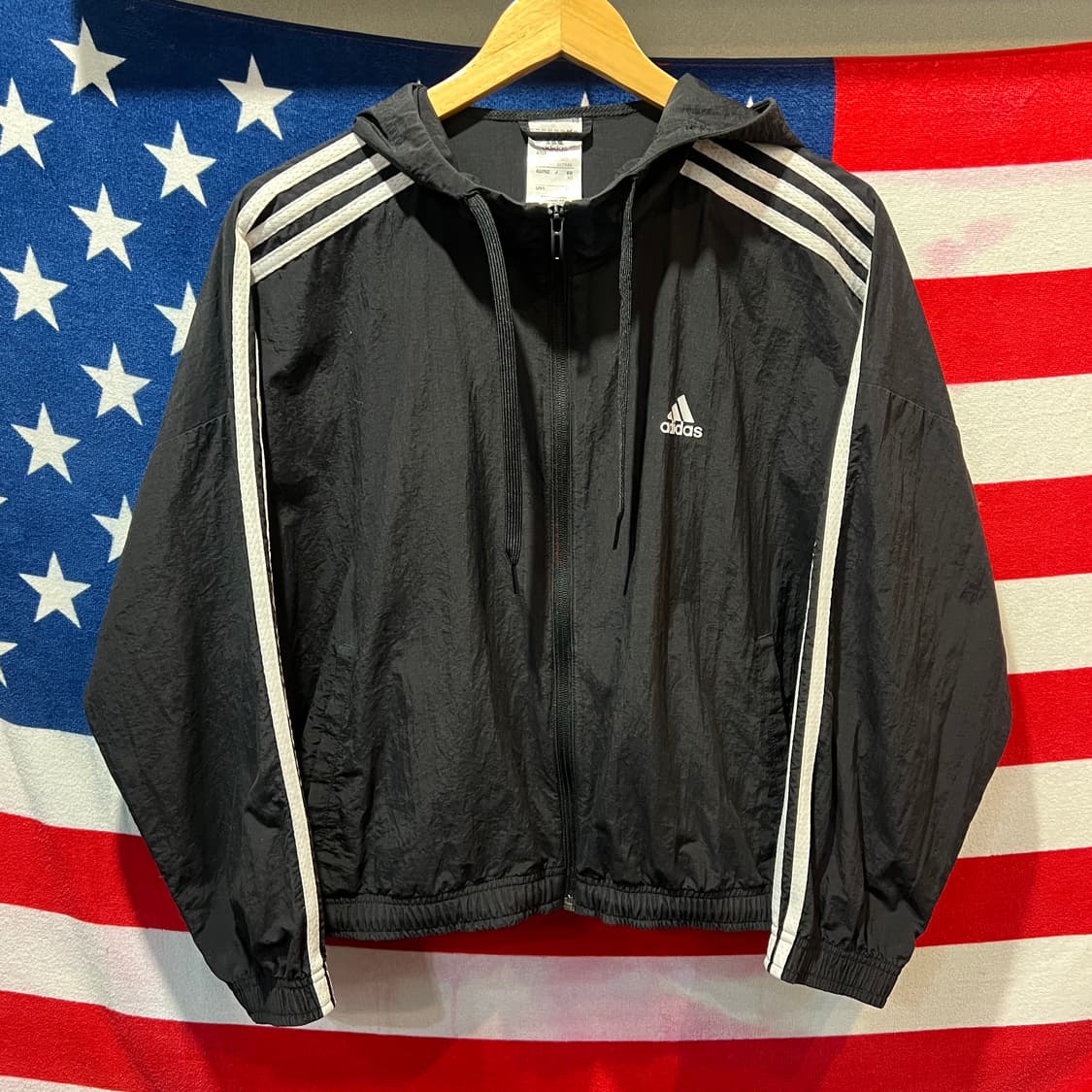 아디다스 크롭 후드 바람막이 상품이미지1