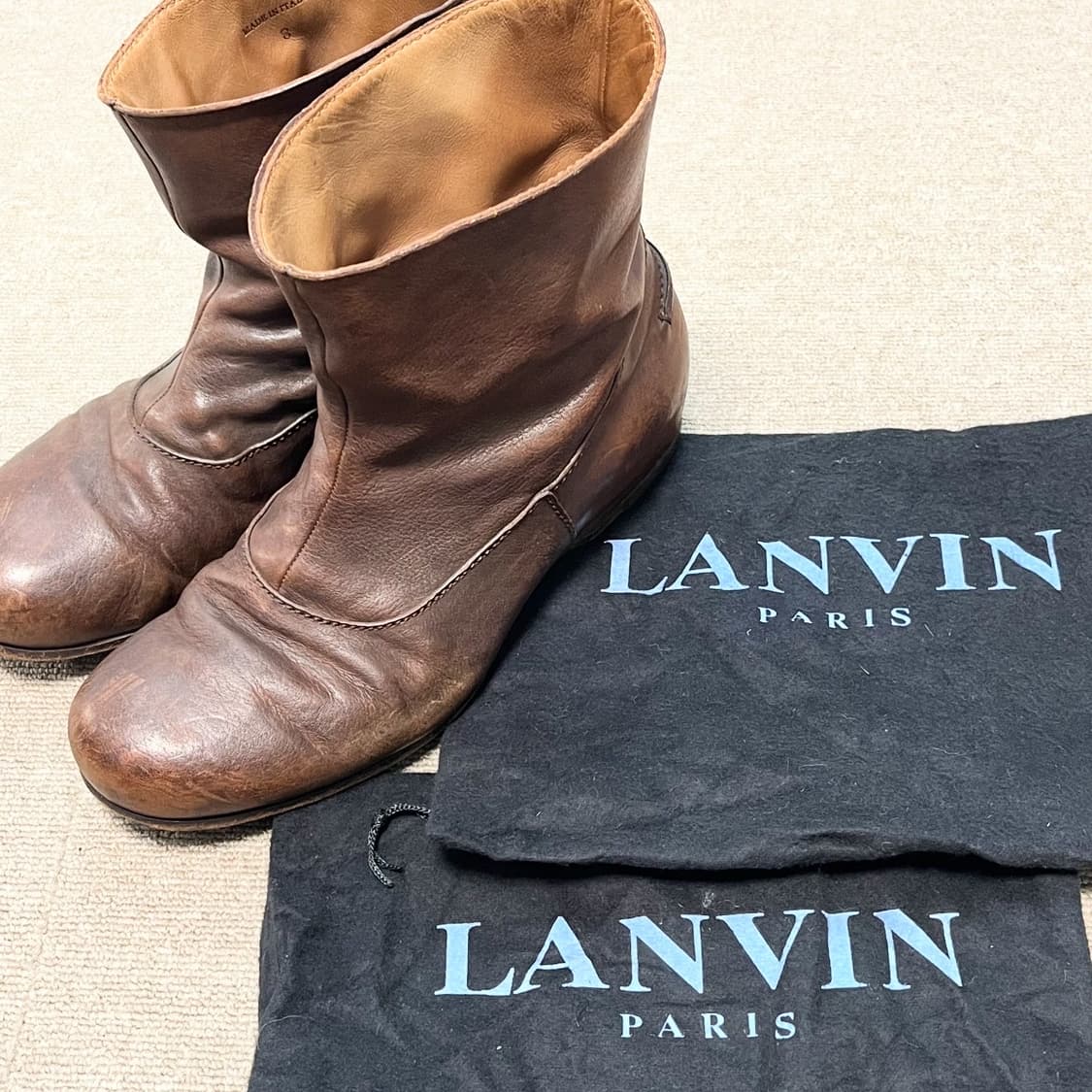 랑방 브라운 레더 숏부츠 상품이미지7