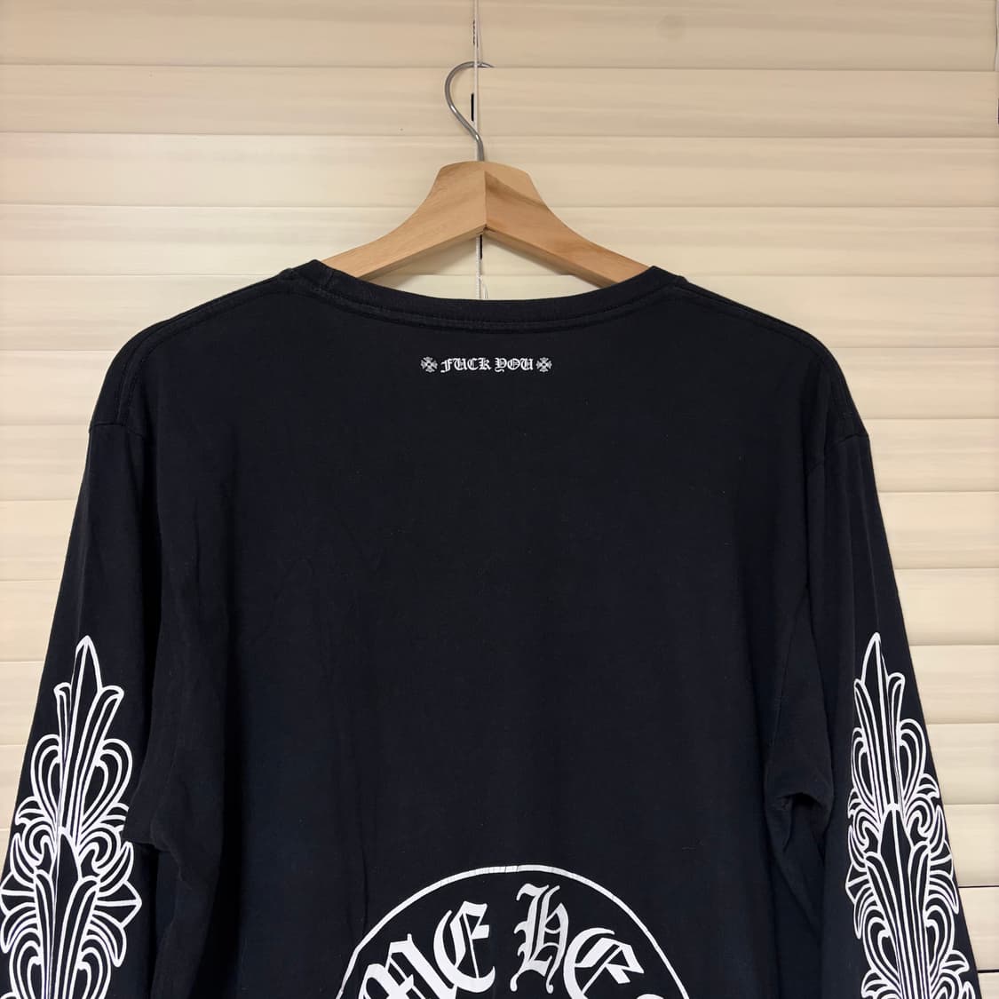 레어) 크롬하츠 퍽유 플로랄 스크롤 홀스슈 롱슬리브 긴팔 티셔츠 L 상품이미지2