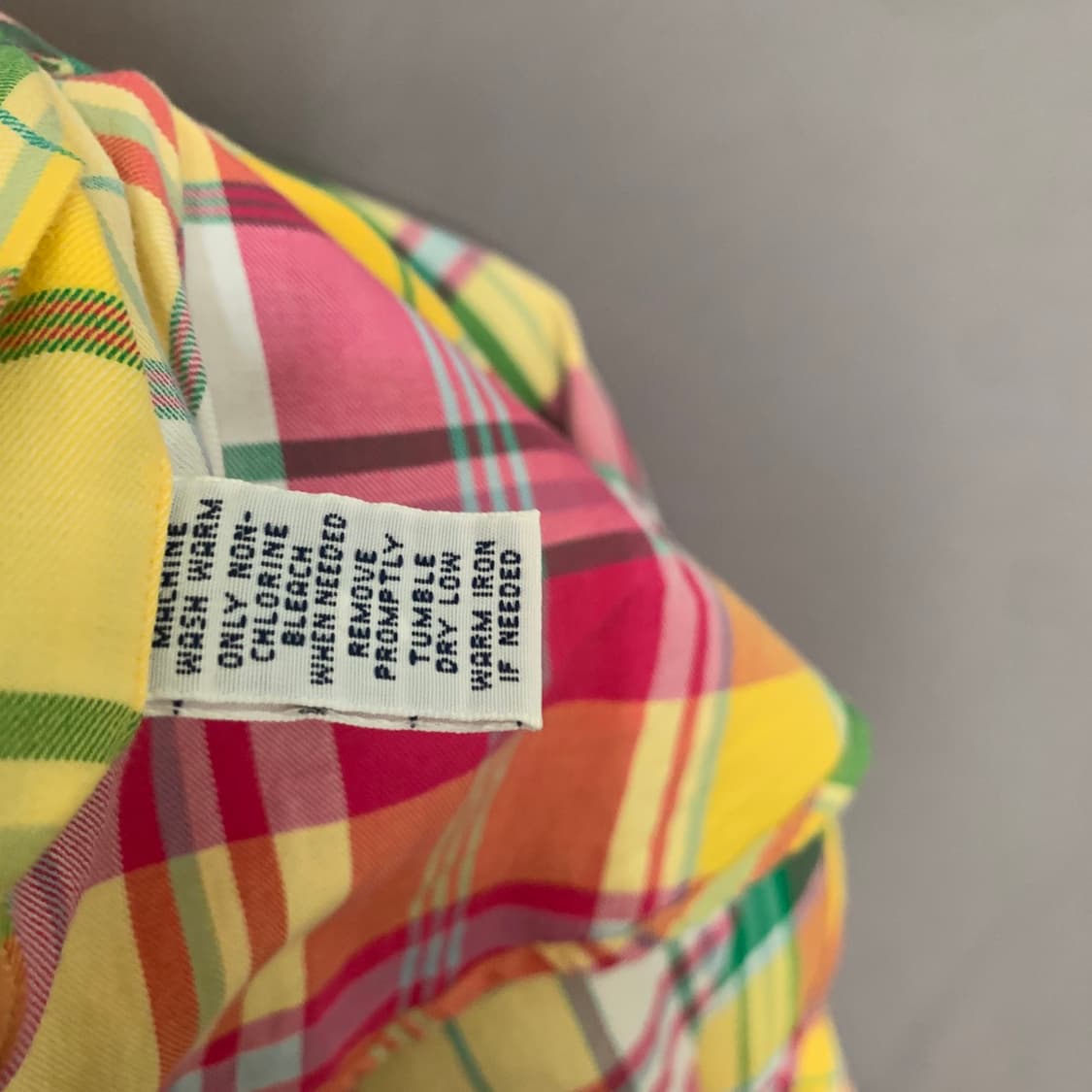 L 폴로랄프로렌 클래식핏 핑크 마드라스 체크 셔츠 상품이미지5