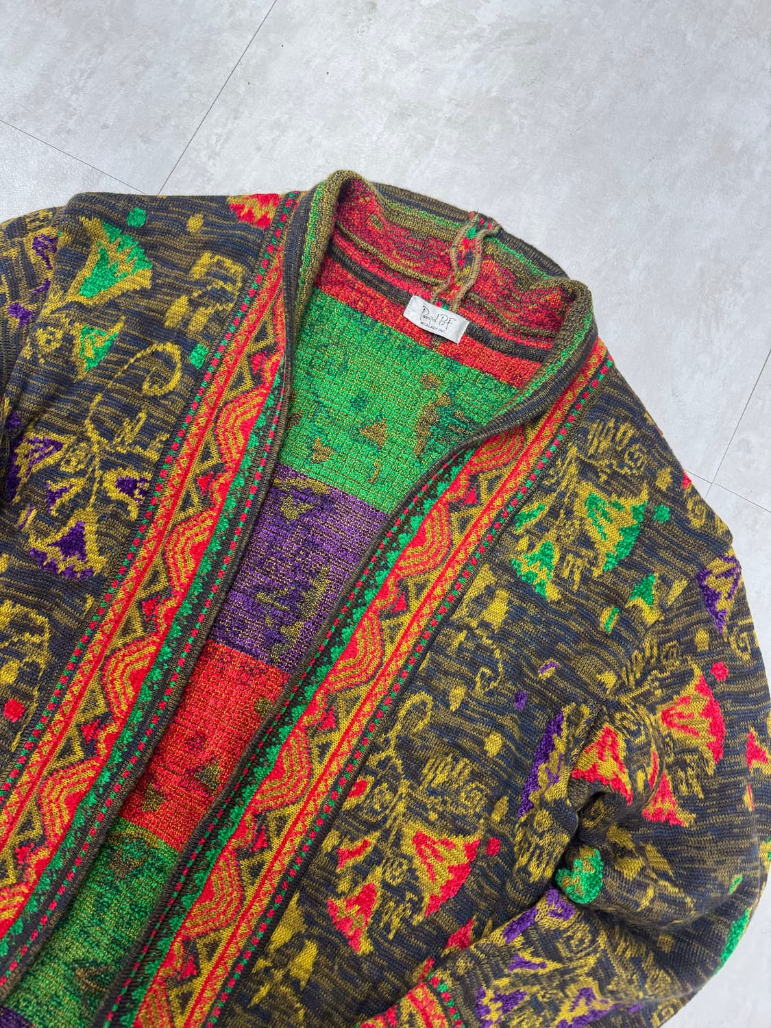 •Japanese Vintage 90’s에스닉 패턴 니트 가디건 상품이미지2