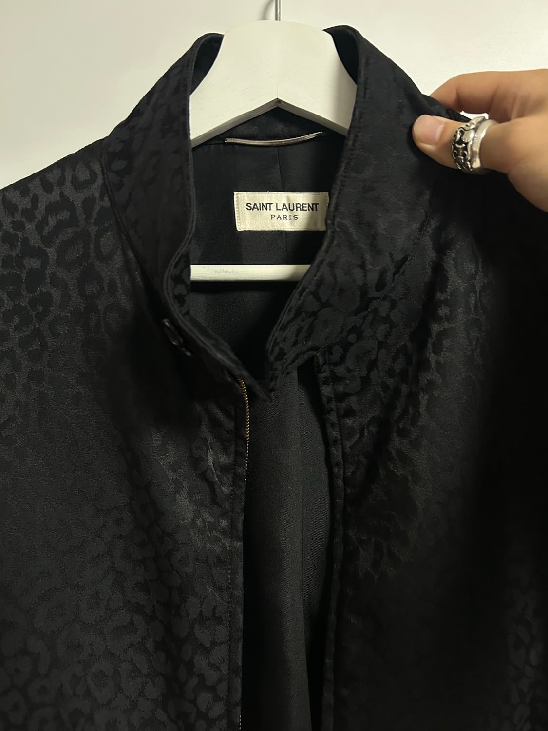 생로랑 에디시즌 레오파드 실크 자켓(46사이즈) 상품이미지5