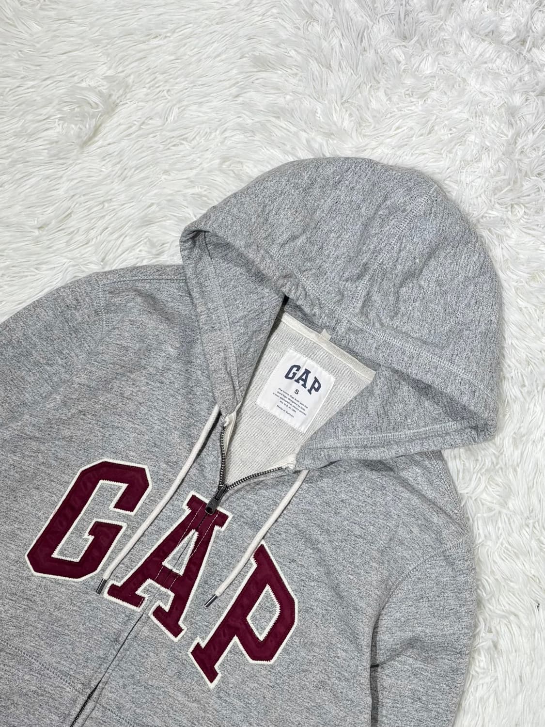 갭 그레이 빅로고 후드집업 상품이미지5