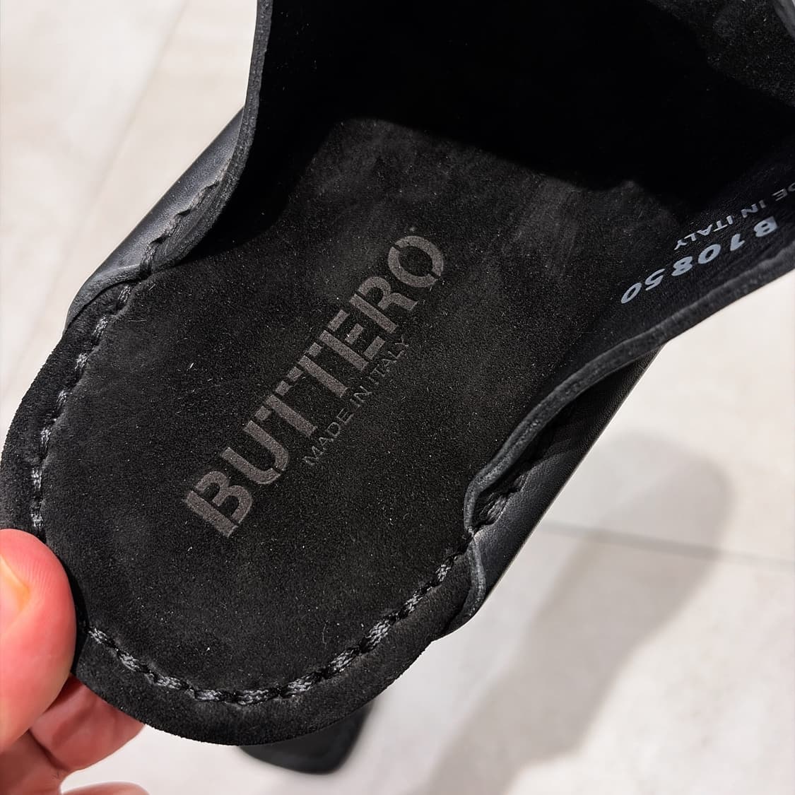 (정품/새상품) BUTTERO 부테로 남성 블랙 레더 샌들 상품이미지3