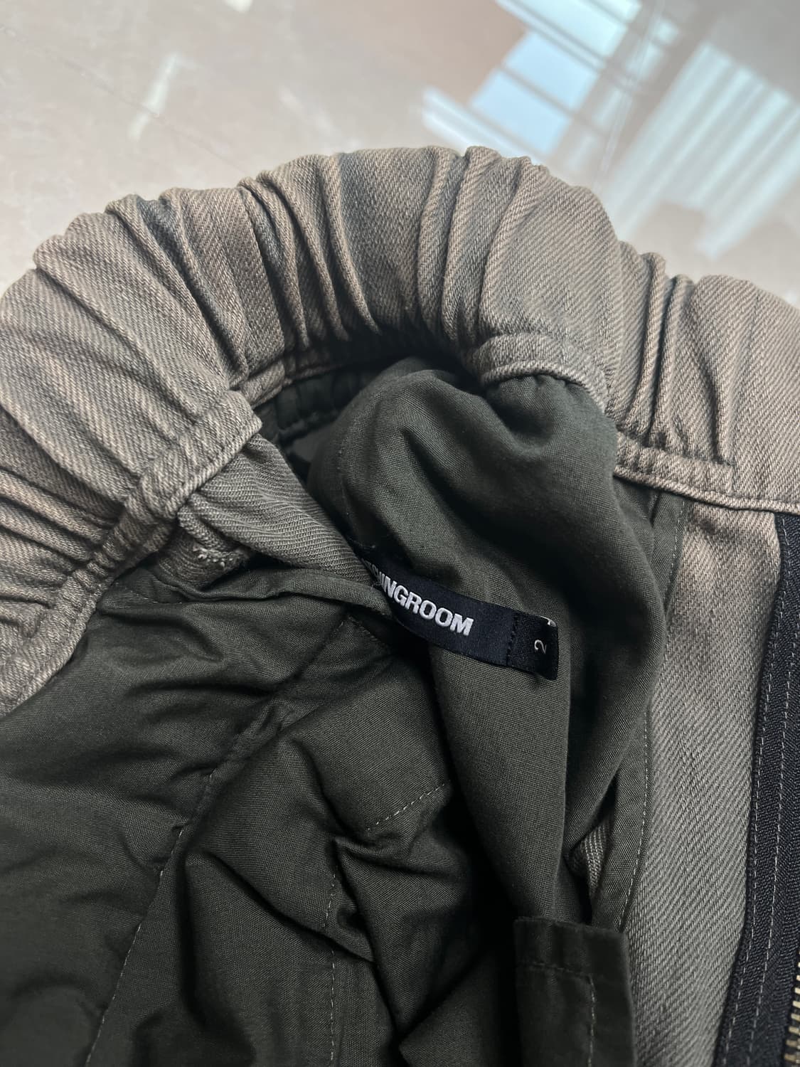 해칭룸 밀팬츠 워시드 올리브 상품이미지7