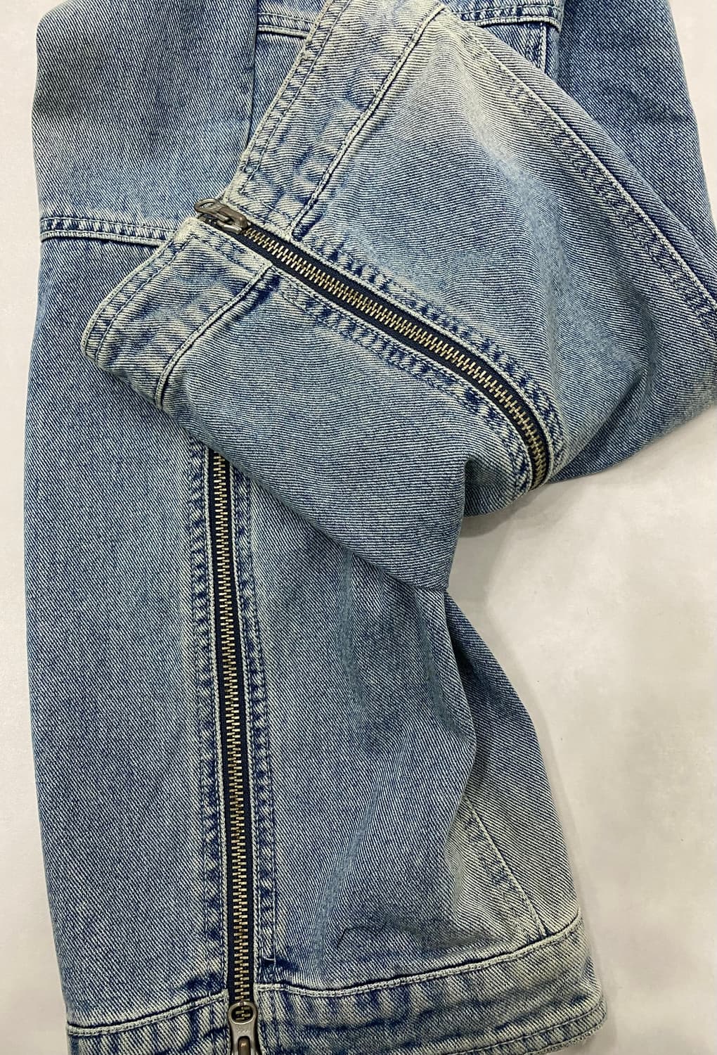 앤더슨벨 워시드 블루 와이드 데님 apa522m (33) 상품이미지3