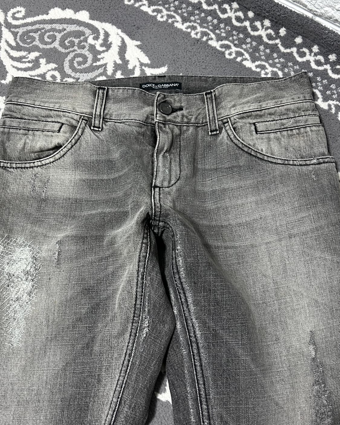 돌체앤가바나 디스트레스드 스트레이트 데님 상품이미지3