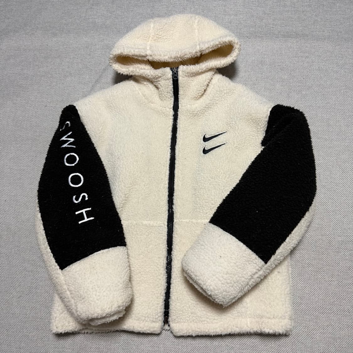 나이키 스우시 빅로고 배색 플리스 자켓 상품이미지1