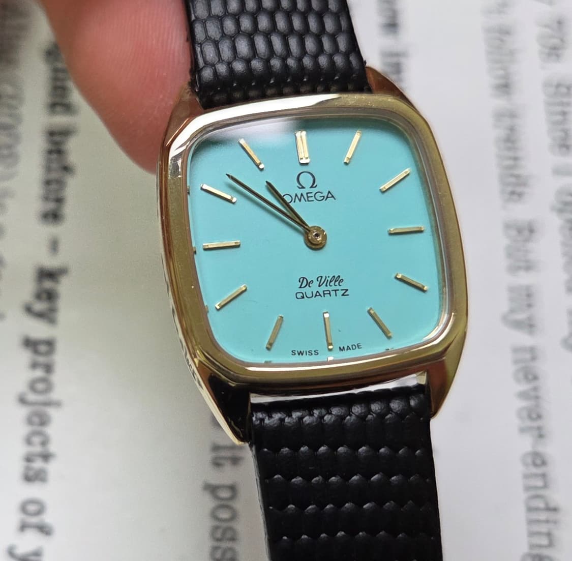 빈티지 오메가 드빌 사각 탱크 민트 쿼츠 여성용 상품이미지10