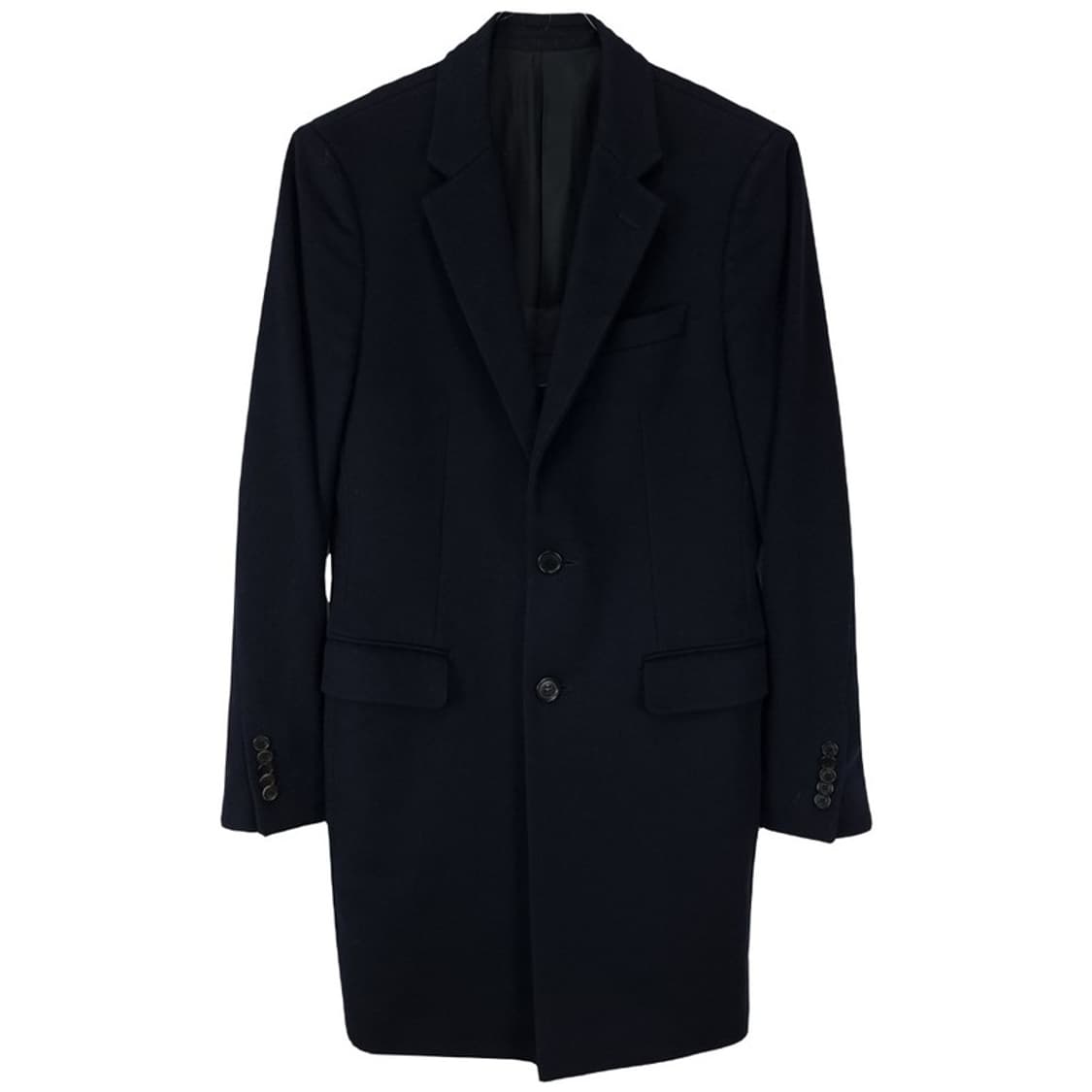 [솔리드 옴므] 캐시미어 블랜디드 싱글 코트 블랙 P01349 상품이미지2