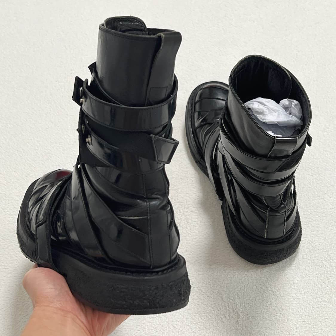 디올옴므 08AW "Lumiere Du Nord" 페이던트 스트랩 부츠 상품이미지5