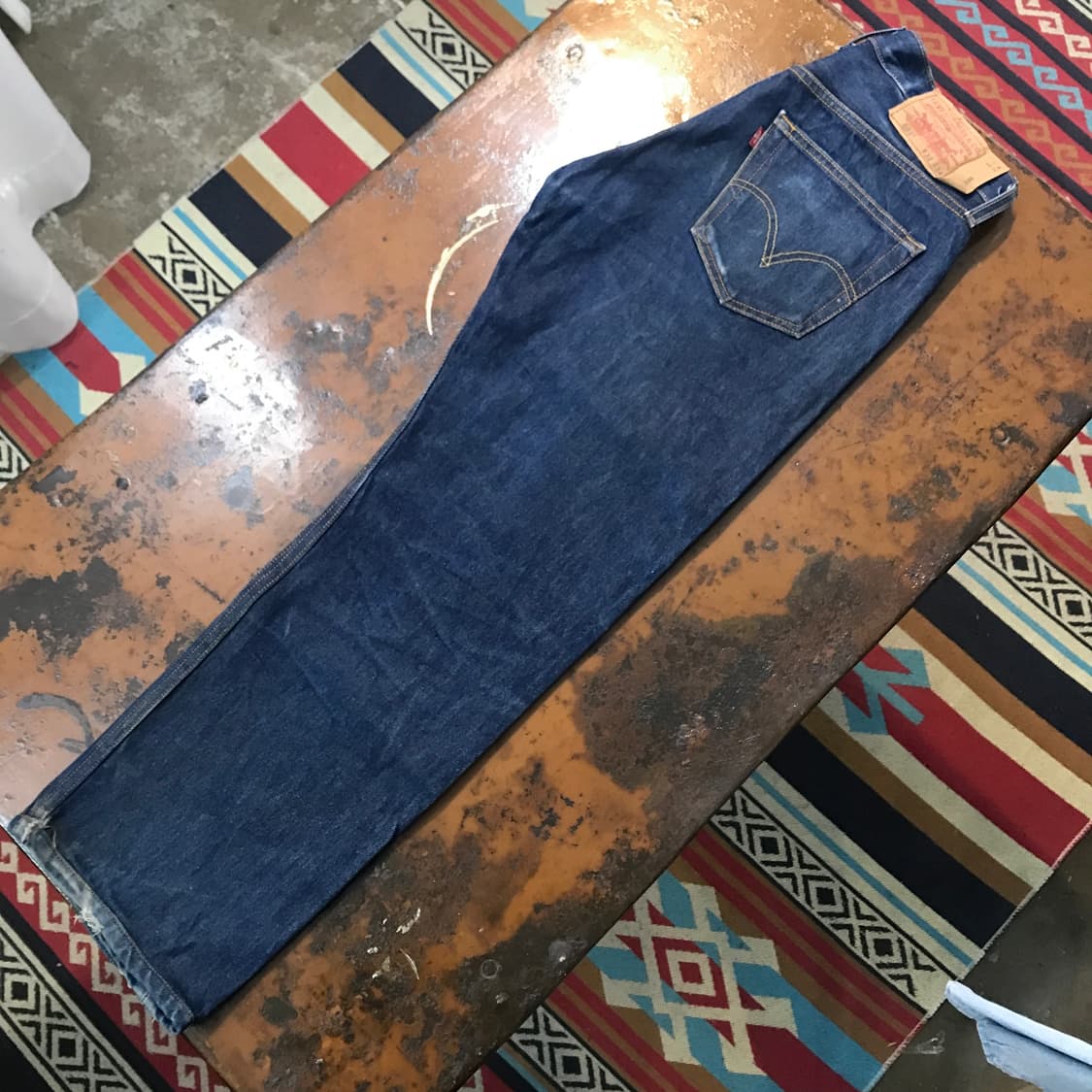 리바이스 501 진청 데님 팬츠 허리 30 31  사이즈 상품이미지3