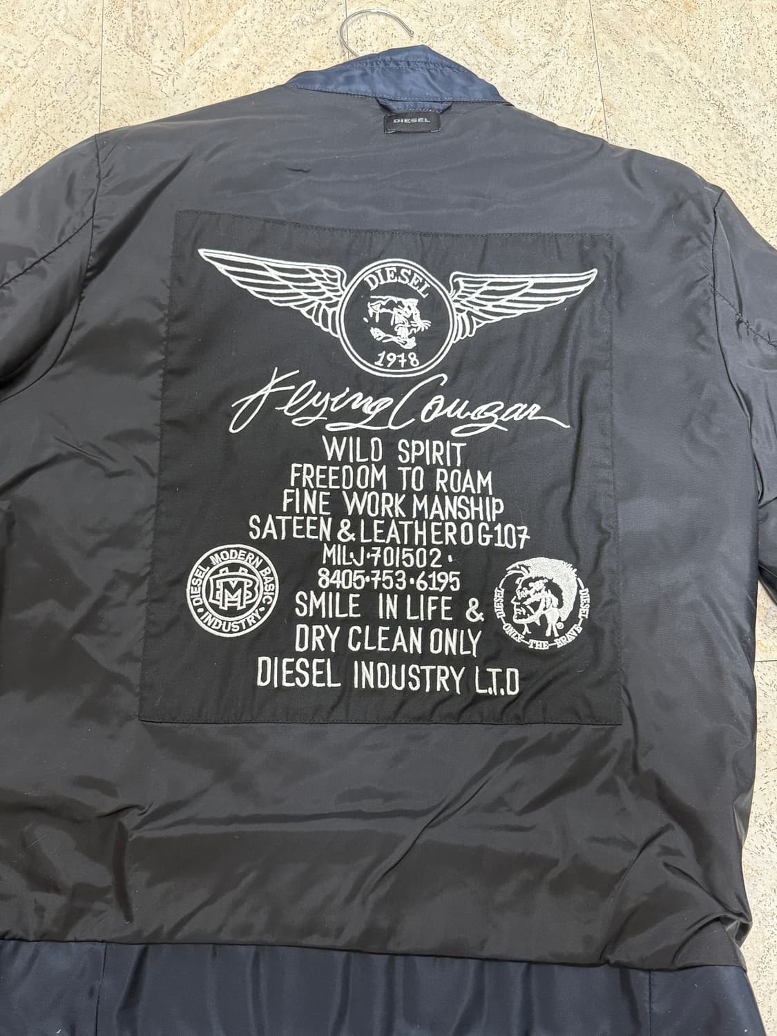 디젤 블랙앤블루 리버시블 바이커 자켓 상품이미지3