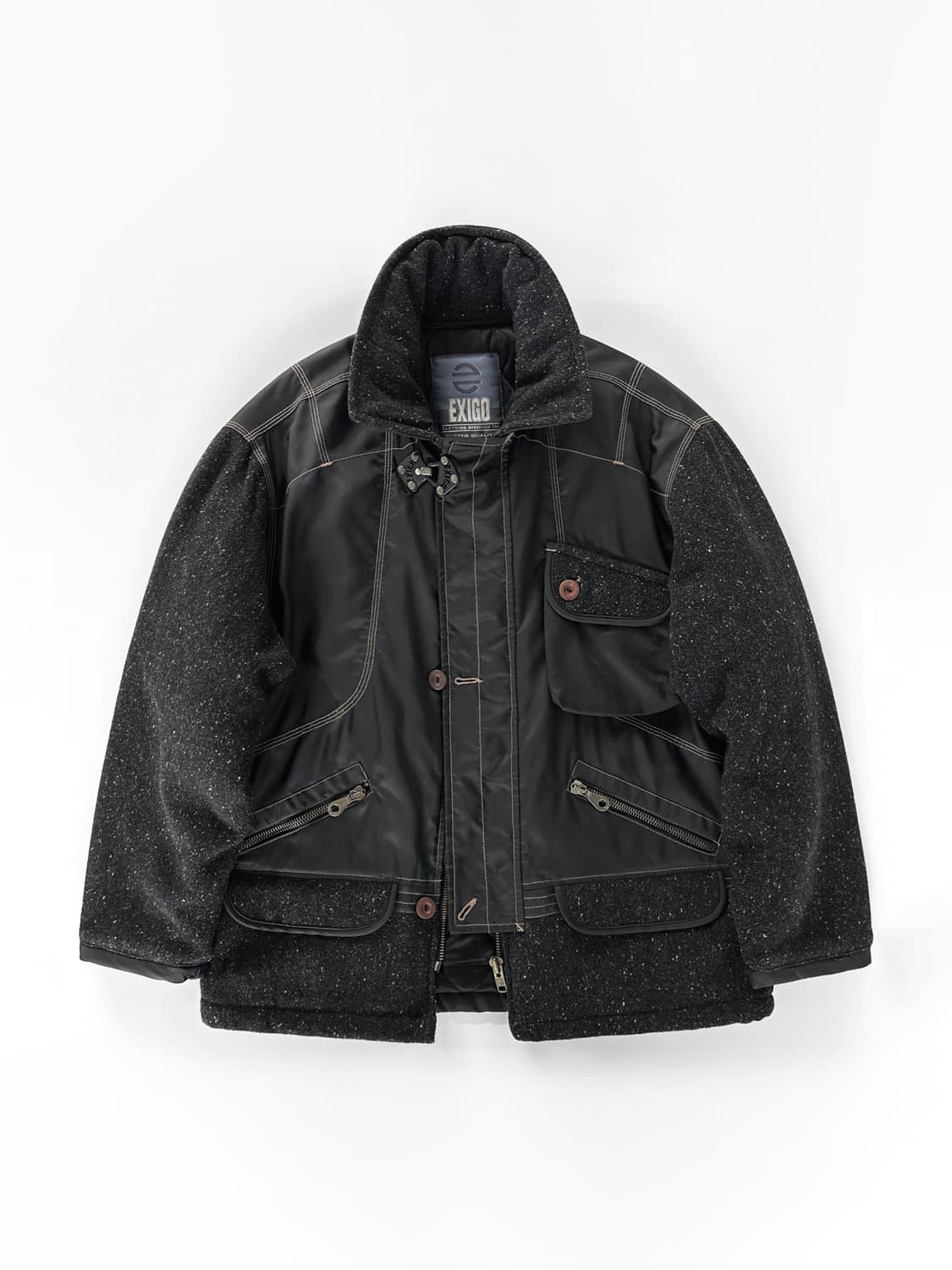빈티지 EXIGO 테크니컬 울 믹스 자켓 상품이미지1
