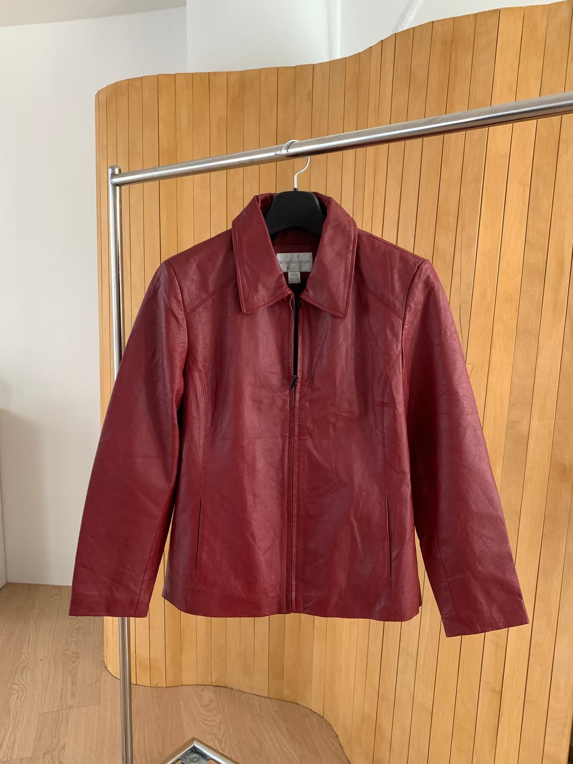 Red leather JK 상품이미지1