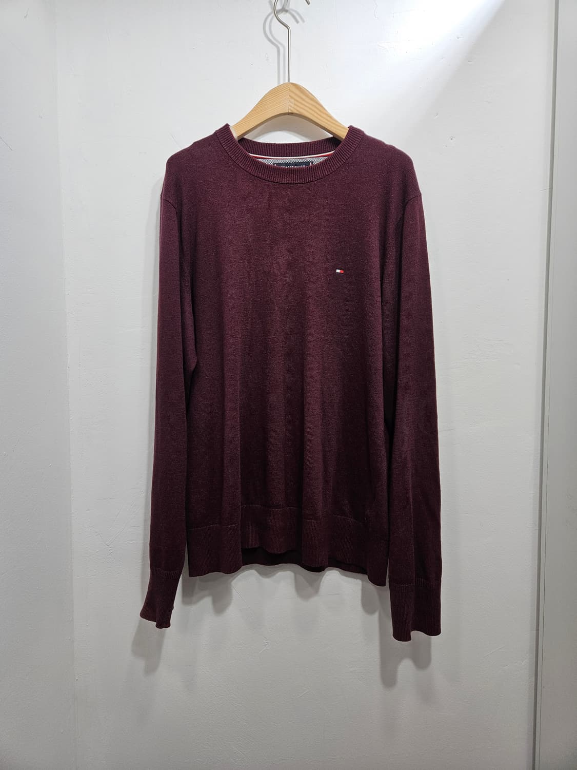 타미힐피거(Tommy Hilfiger) 캐시미어 혼방 니트 버건디 M 상품이미지1