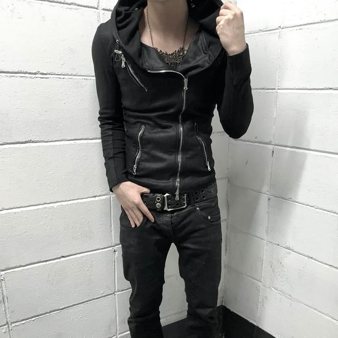 Johnny wolf asymmetry waxed hood jacket 상품이미지6