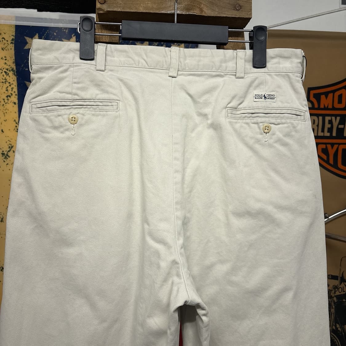 90s 폴로 랄프로렌 클래식 더블 플리츠 치노팬츠 스모키화이트 N763 상품이미지6