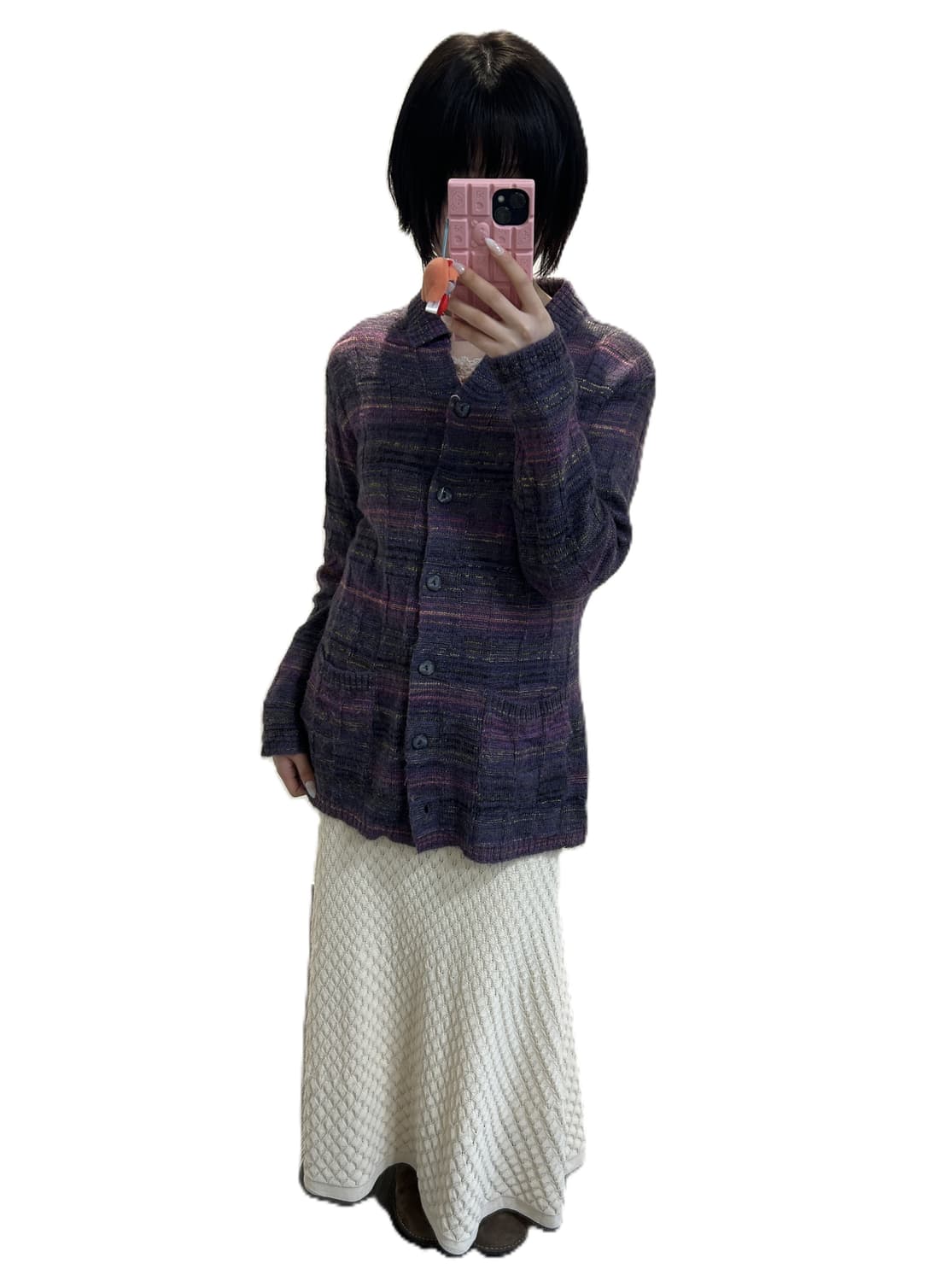 퍼플 모리걸 니트 가디건 상품이미지1