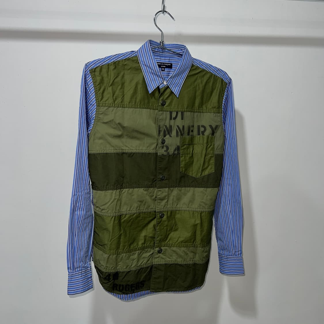 꼼데가르송 옴므 패치워크 스트라이프 셔츠 상품이미지5