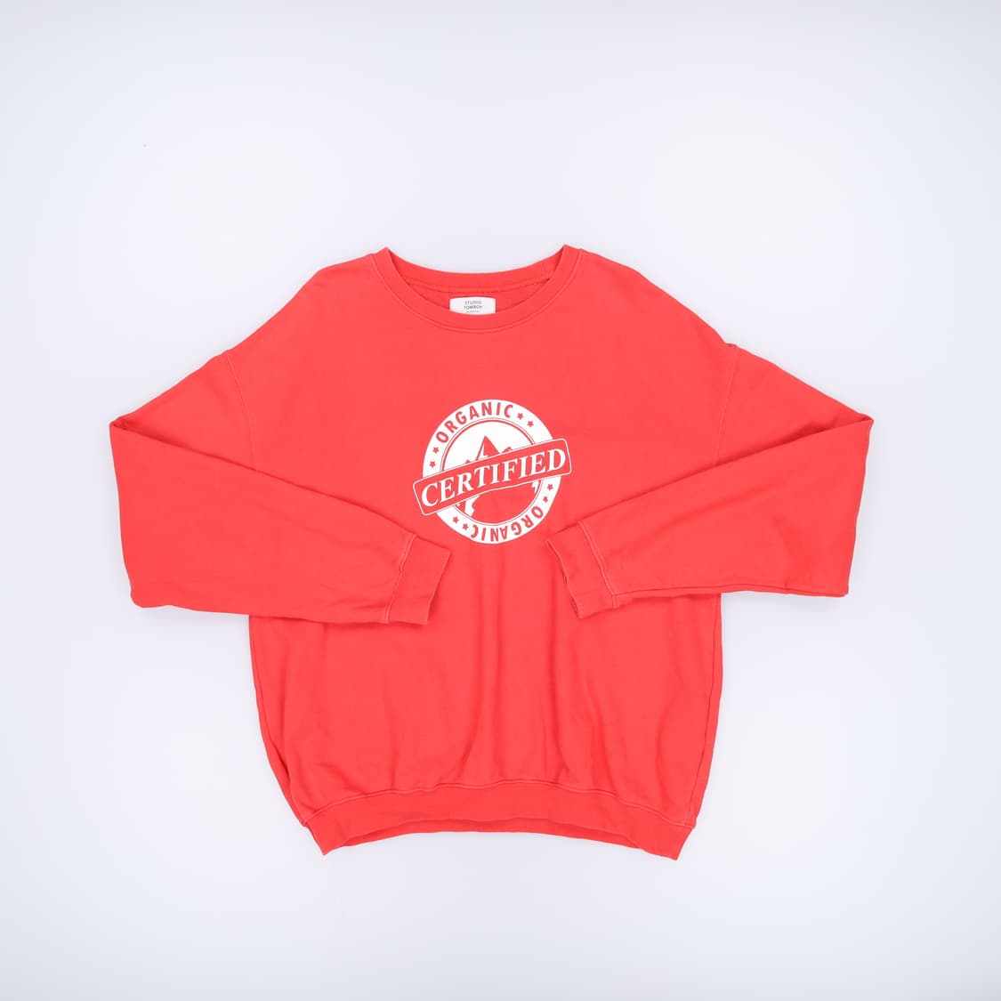 [F] 스튜디오톰보이 오버핏 맨투맨 티셔츠 1211H1 상품이미지1