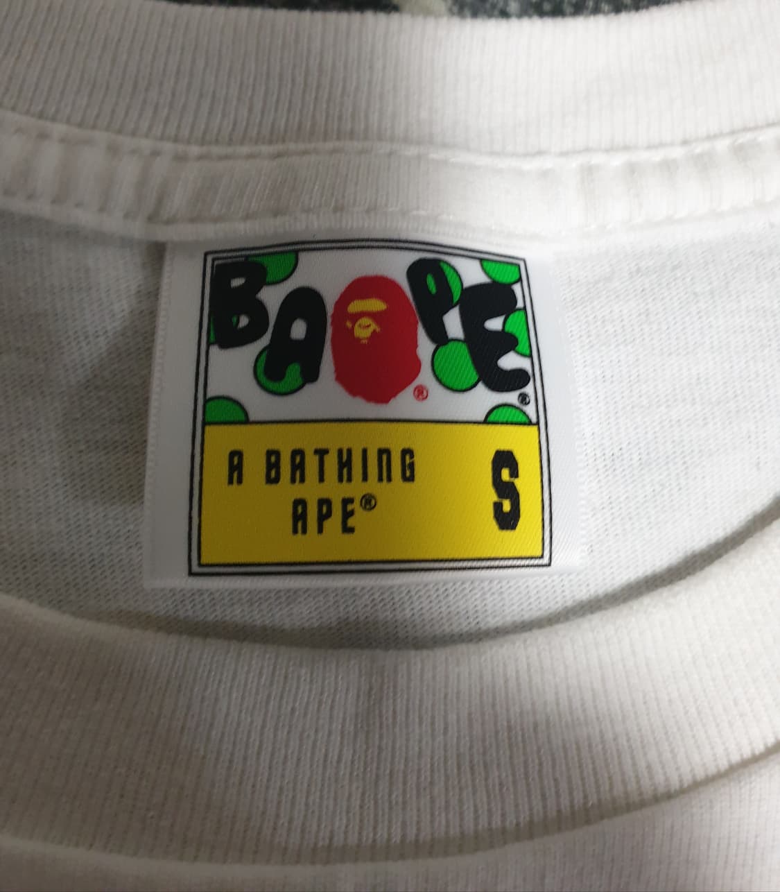 베이프 베이비 마일로 반팔티 화이트 (S) 상품이미지3