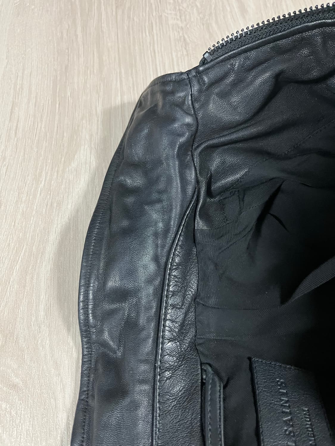 올세인츠 라크 레더 자켓 블랙 고트스킨 M사이즈 상품이미지4