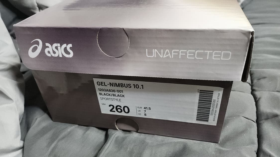 아식스 젤님버스 10.1 언어펙티드블랙 260사이즈 상품이미지2