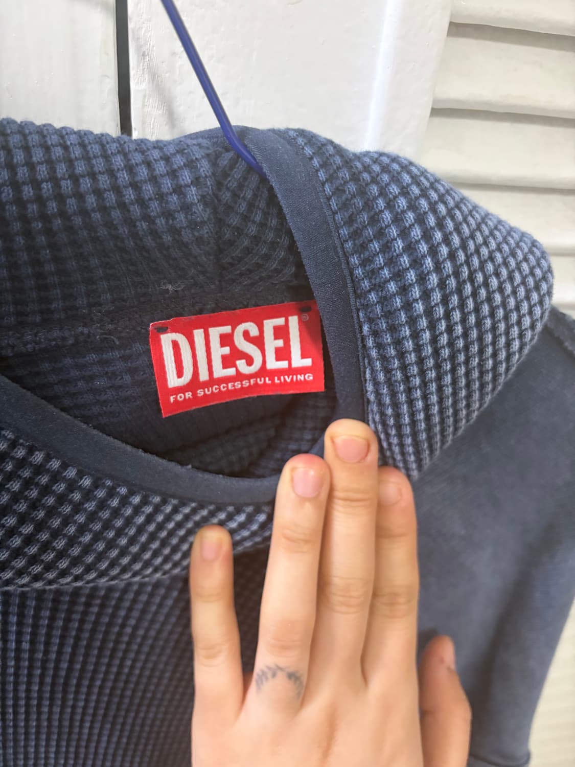 Diesel S-와프-후드 워시드 와플 저지  상품이미지6