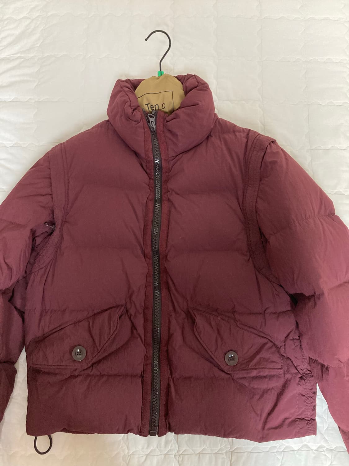 텐씨 투웨이 패딩 버건디 상품이미지1