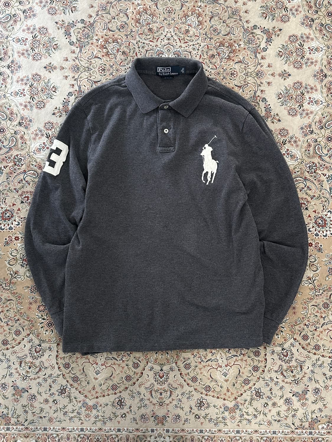 폴로 랄프로렌 차콜/화이트 빅포니 카라티  상품이미지1