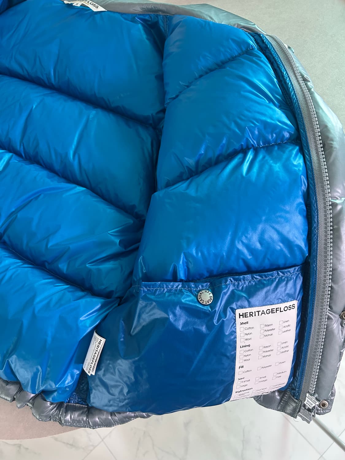헤리티지플로스 소매 탈부착 패딩 M 상품이미지4
