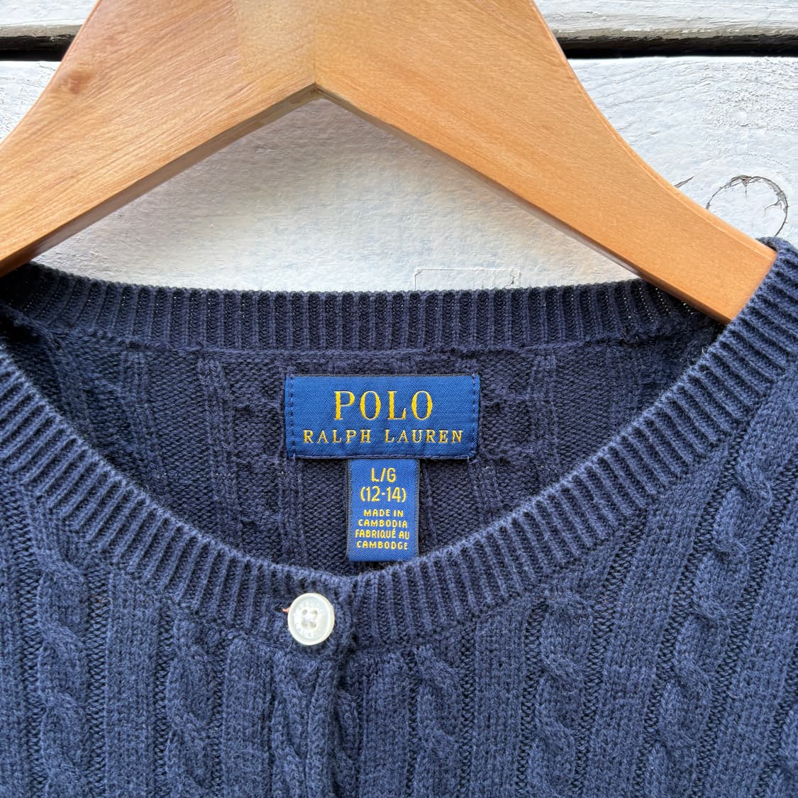 Polo 폴로 케이블 꽈배기 니트 가디건 상품이미지3